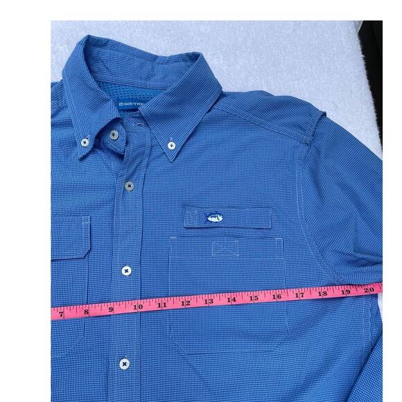 NEW! SOUTHERN TIDE Marlin Check Fishing Shirt in Royal Blue - Small - Picture 10 of 12